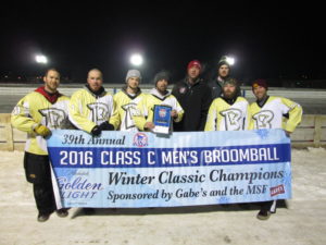 SLIPPERY WHEN WET of St. Louis Park defeated Brothers Manufacturing from Augsburg 6-5 in Men's Class Championship game.