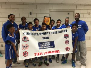 BOYS 7A STATE CHAMPIONS: MPLS NORTH; Runner-up: West Side Boosters; 3rd Place: Park Center; 4th Place: Shakopee Black